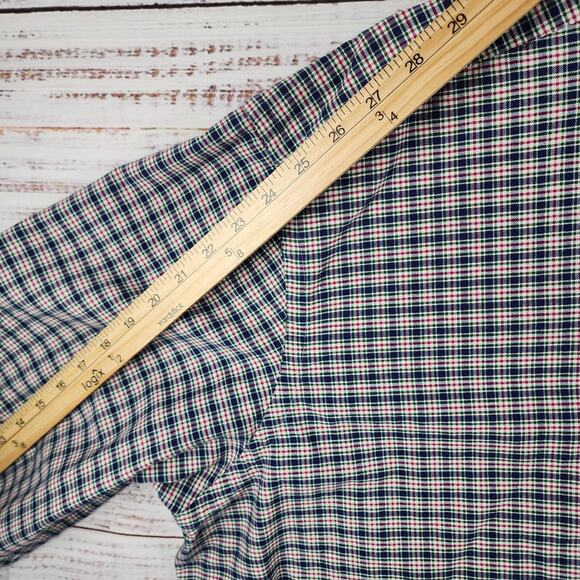 Polo Ralph Lauren 2XB Big Check Shirt Green Red Navy Plaid Long Sleeve Cotton - Picture 5 of 7